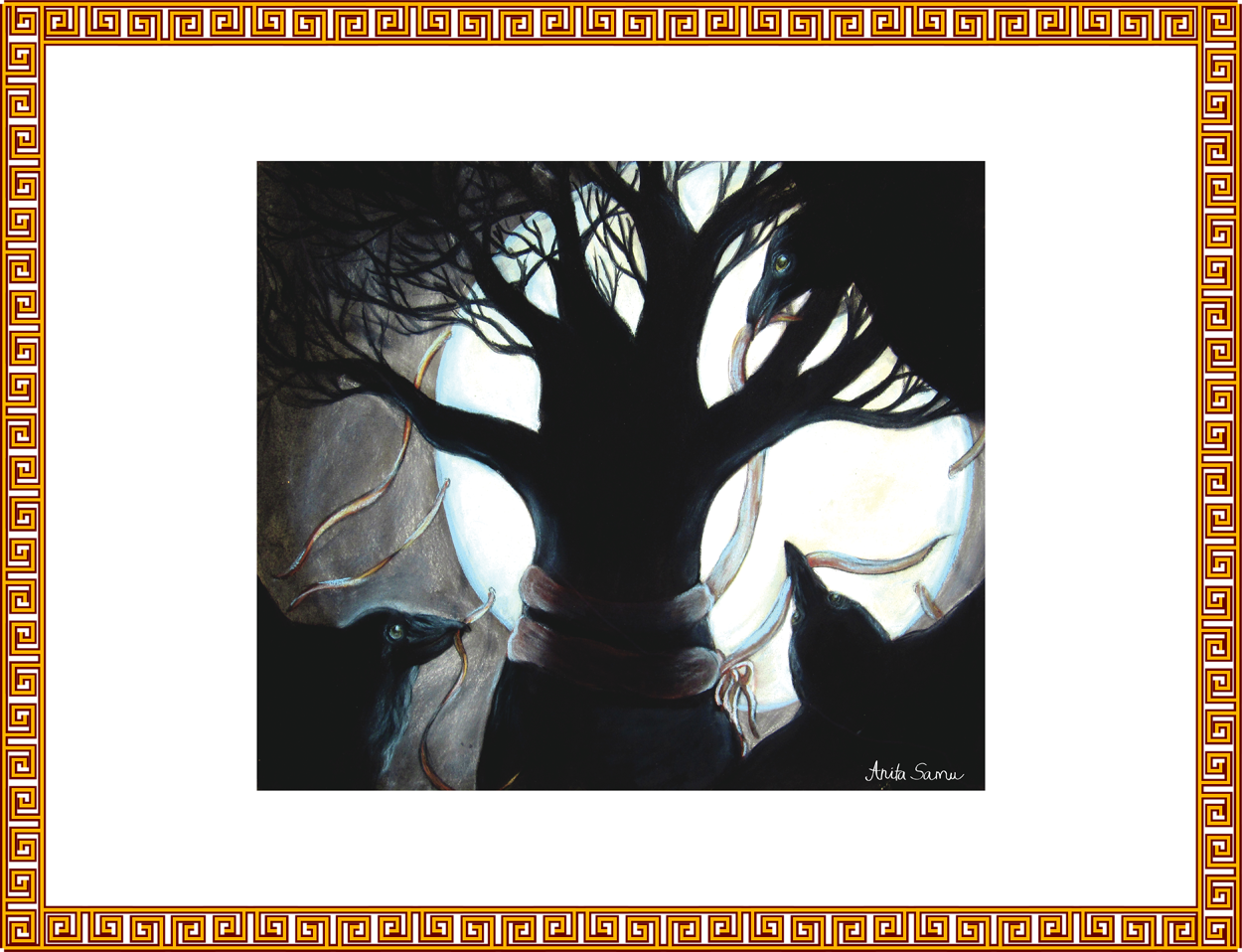 RAVEN MOON Digital Art Print